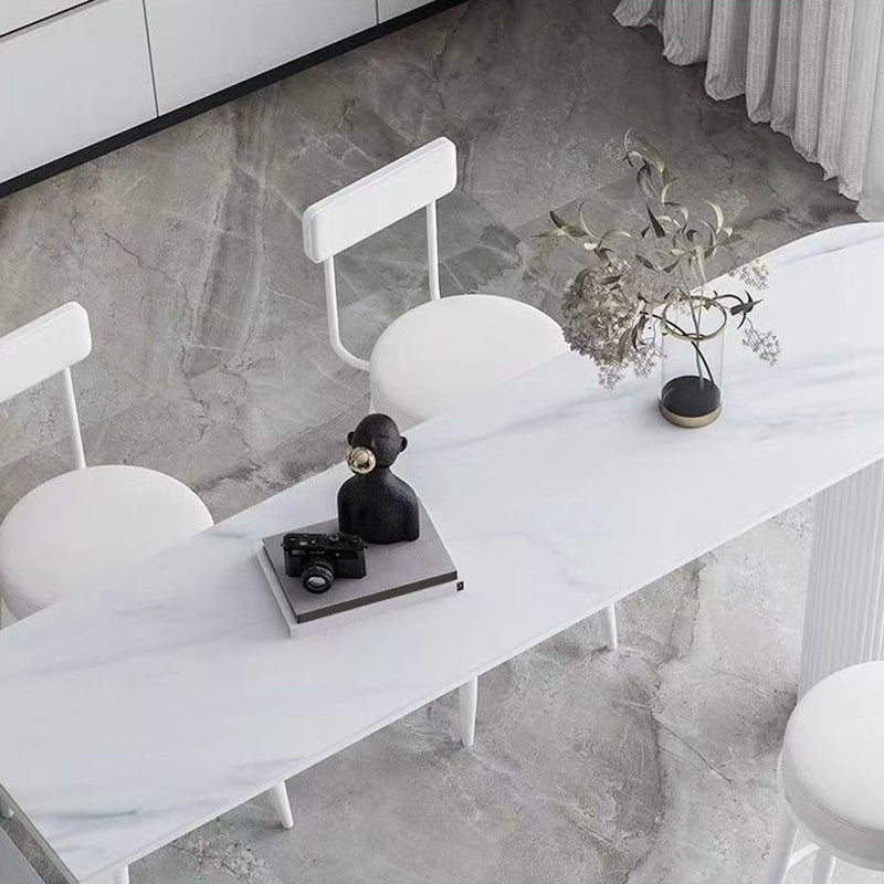 Nordic Simple Bar Table Stone Top Free Form Top Bistro Table for Restaurant Clearhalo 'Bar Furniture' 'Bar Tables' 'bar_tables' 'furn' 'furn_bar_tables' 'Furniture' 'Kitchen & Dining Furniture' 5207028