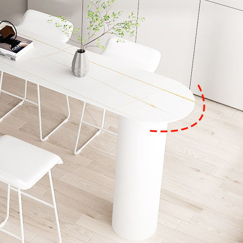 Nordic Simple Bar Table Stone Top Free Form Top Bistro Table for Restaurant Clearhalo 'Bar Furniture' 'Bar Tables' 'bar_tables' 'furn' 'furn_bar_tables' 'Furniture' 'Kitchen & Dining Furniture' 5207029