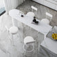 Nordic Simple Bar Table Stone Top Free Form Top Bistro Table for Restaurant Clearhalo 'Bar Furniture' 'Bar Tables' 'bar_tables' 'furn' 'furn_bar_tables' 'Furniture' 'Kitchen & Dining Furniture' 5207030