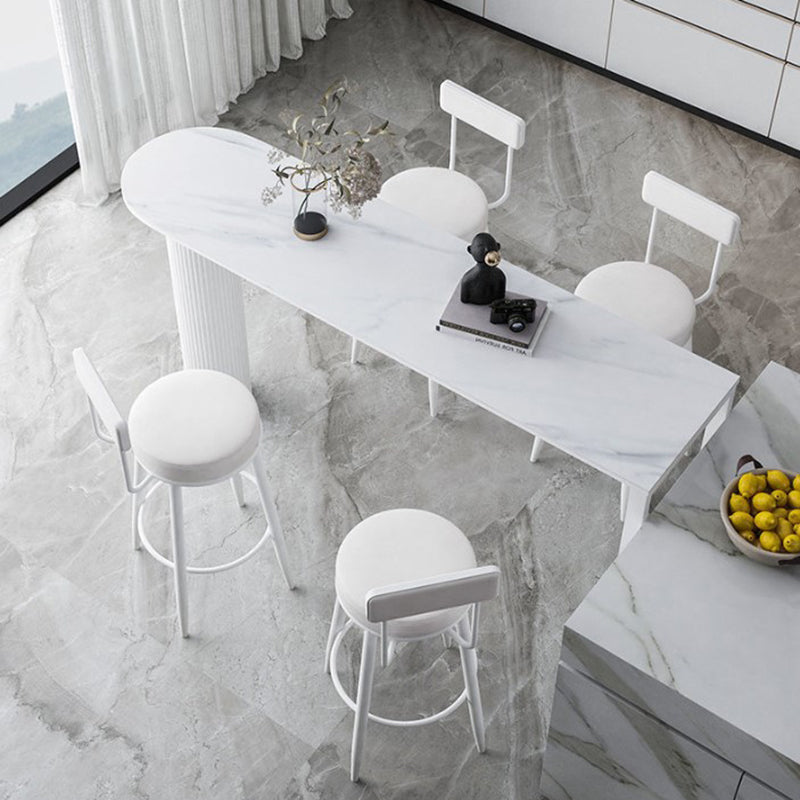 Nordic Simple Bar Table Stone Top Free Form Top Bistro Table for Restaurant Clearhalo 'Bar Furniture' 'Bar Tables' 'bar_tables' 'furn' 'furn_bar_tables' 'Furniture' 'Kitchen & Dining Furniture' 5207030