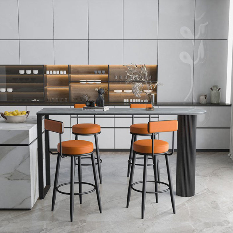 Nordic Simple Bar Table Stone Top Free Form Top Bistro Table for Restaurant Clearhalo 'Bar Furniture' 'Bar Tables' 'bar_tables' 'furn' 'furn_bar_tables' 'Furniture' 'Kitchen & Dining Furniture' 5207031