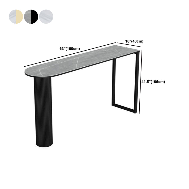Nordic Simple Bar Table Stone Top Free Form Top Bistro Table for Restaurant Clearhalo 'Bar Furniture' 'Bar Tables' 'bar_tables' 'furn' 'furn_bar_tables' 'Furniture' 'Kitchen & Dining Furniture' 5207036