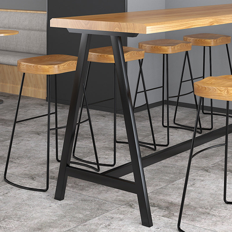 Rectangle Wood Counter Table Rectangle Industrial Style Bar Table for Kitchen Clearhalo 'Bar Furniture' 'Bar Tables' 'bar_tables' 'furn' 'furn_bar_tables' 'Furniture' 'Kitchen & Dining Furniture' 5207059