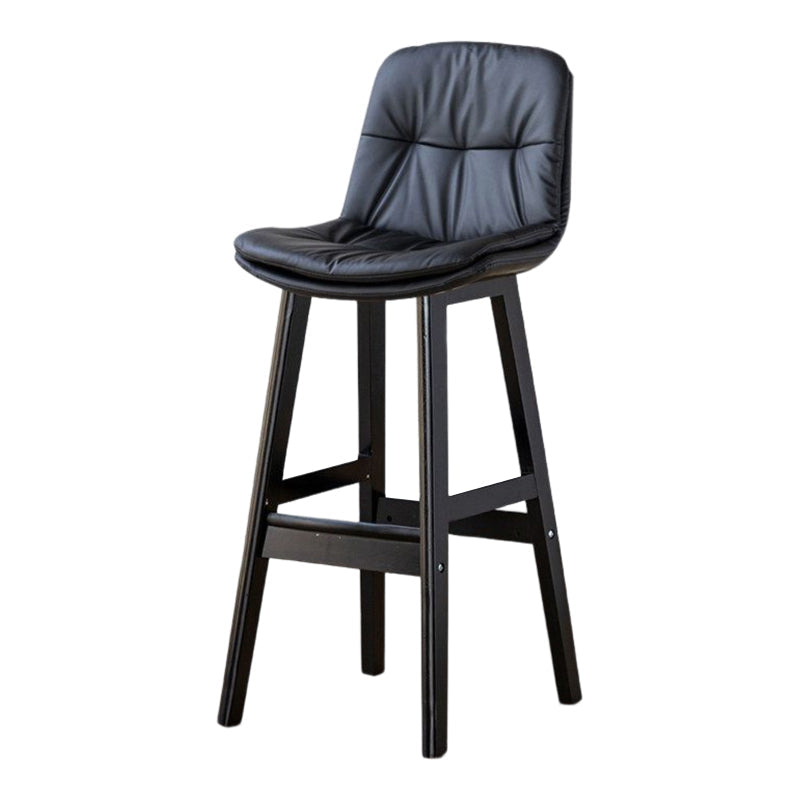 Tabouret de bar en cuir scandinave 27,95 '' tabouret à basse arrière bas