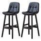 Tabouret de bar en cuir scandinave 27,95 '' tabouret à basse arrière bas