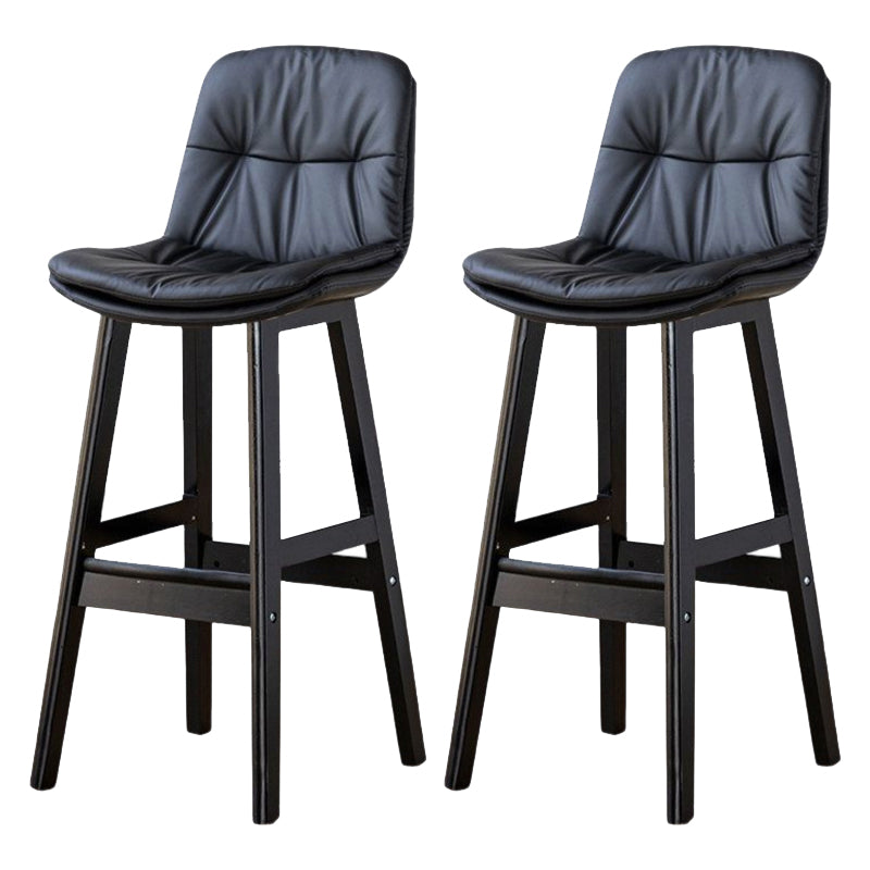 Tabouret de bar en cuir scandinave 27,95 '' tabouret à basse arrière bas