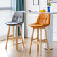 Tabouret de bar en cuir scandinave 27,95 '' tabouret à basse arrière bas
