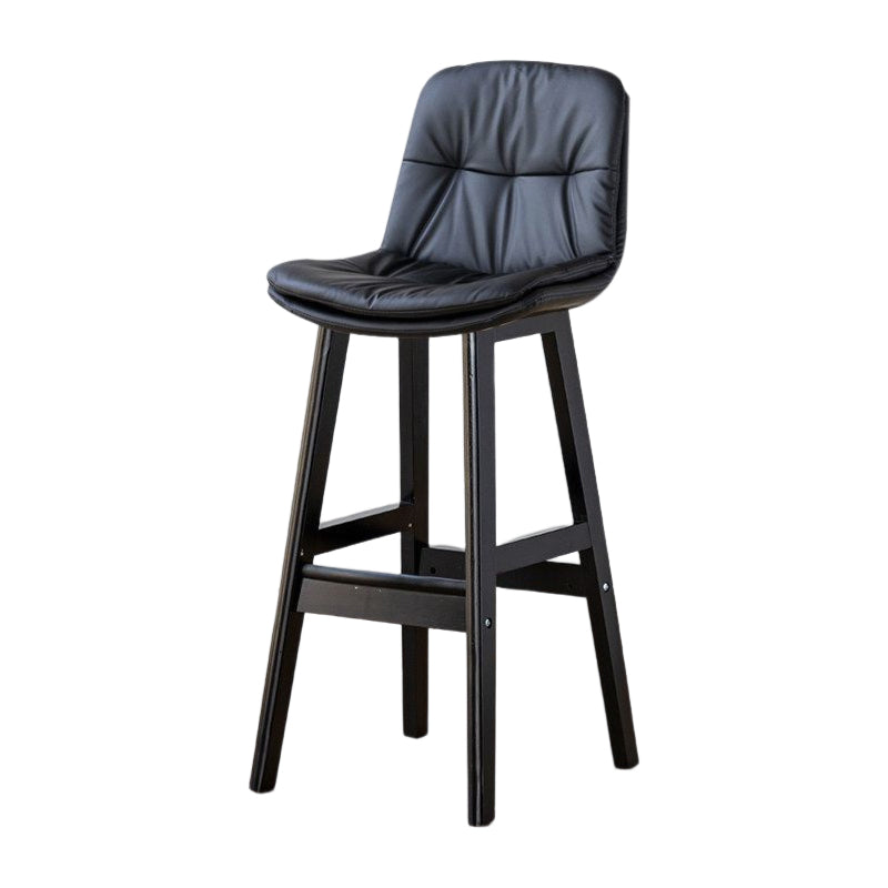 Tabouret de bar en cuir scandinave 27,95 '' tabouret à basse arrière bas