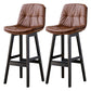 Tabouret de bar en cuir scandinave 27,95 '' tabouret à basse arrière bas