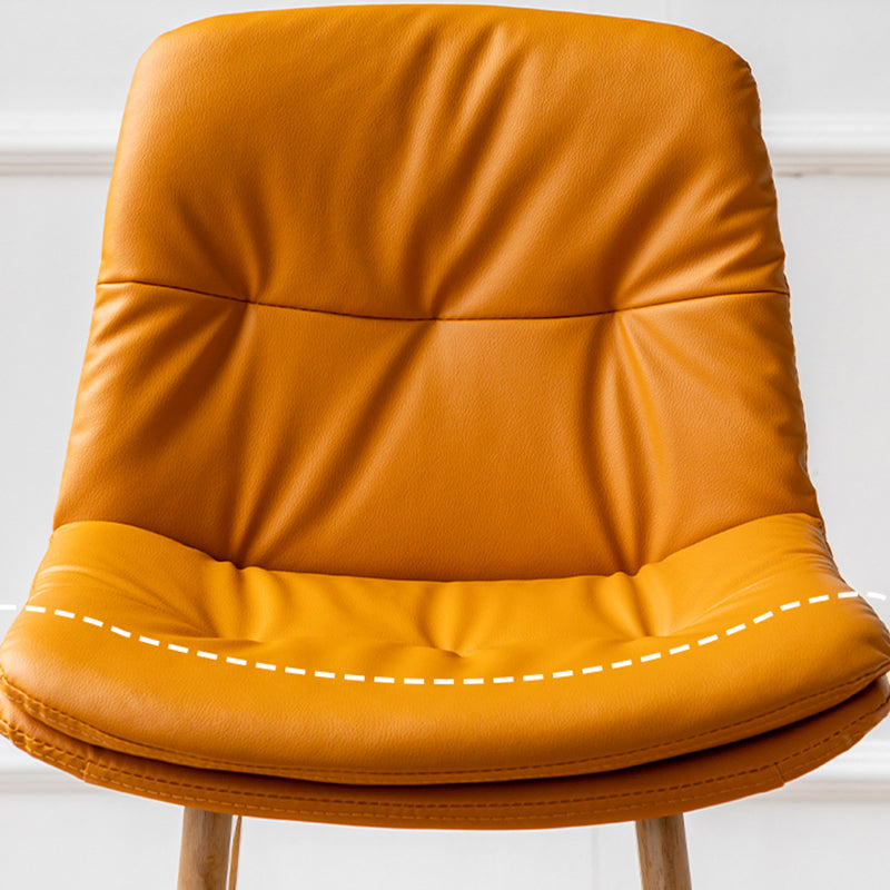 Tabouret de bar en cuir scandinave 27,95 '' tabouret à basse arrière bas