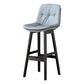 Tabouret de bar en cuir scandinave 27,95 '' tabouret à basse arrière bas