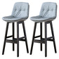Tabouret de bar en cuir scandinave 27,95 '' tabouret à basse arrière bas