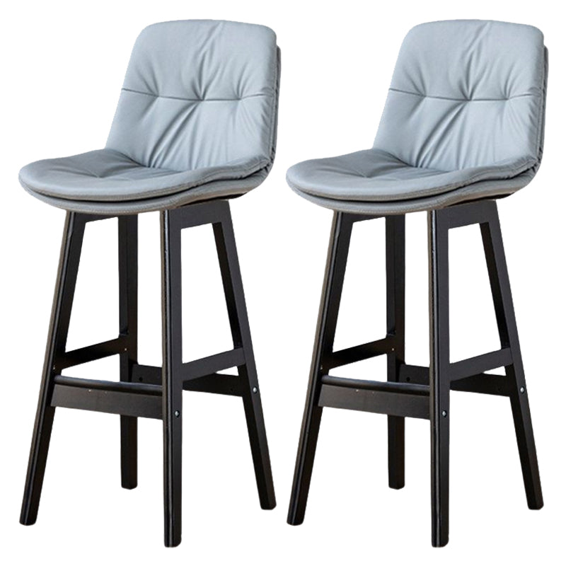 Tabouret de bar en cuir scandinave 27,95 '' tabouret à basse arrière bas