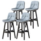 Tabouret de bar en cuir scandinave 27,95 '' tabouret à basse arrière bas