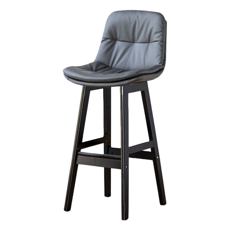 Tabouret de bar en cuir scandinave 27,95 '' tabouret à basse arrière bas