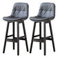 Tabouret de bar en cuir scandinave 27,95 '' tabouret à basse arrière bas