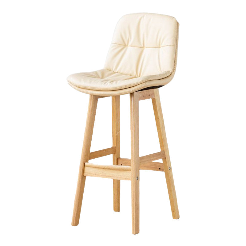 Tabouret de bar en cuir scandinave 27,95 '' tabouret à basse arrière bas