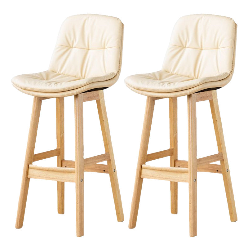 Tabouret de bar en cuir scandinave 27,95 '' tabouret à basse arrière bas