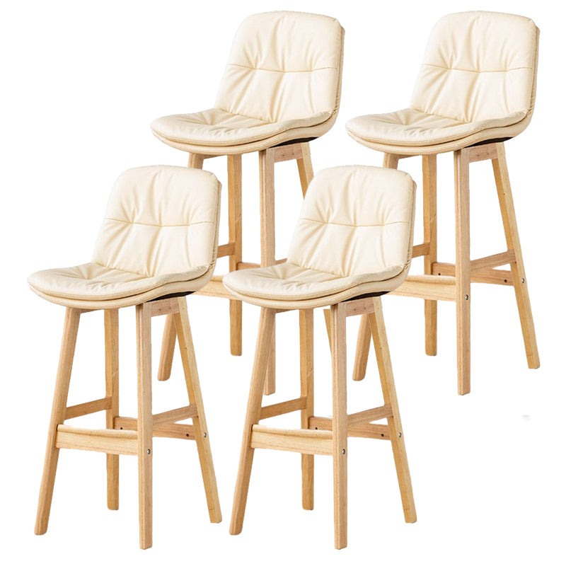Tabouret de bar en cuir scandinave 27,95 '' tabouret à basse arrière bas