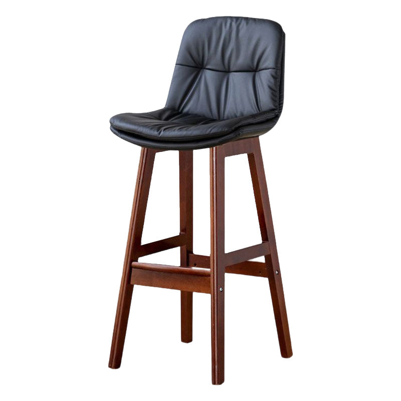 Tabouret de bar en cuir scandinave 27,95 '' tabouret à basse arrière bas