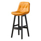 Tabouret de bar en cuir scandinave 27,95 '' tabouret à basse arrière bas