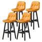 Tabouret de bar en cuir scandinave 27,95 '' tabouret à basse arrière bas