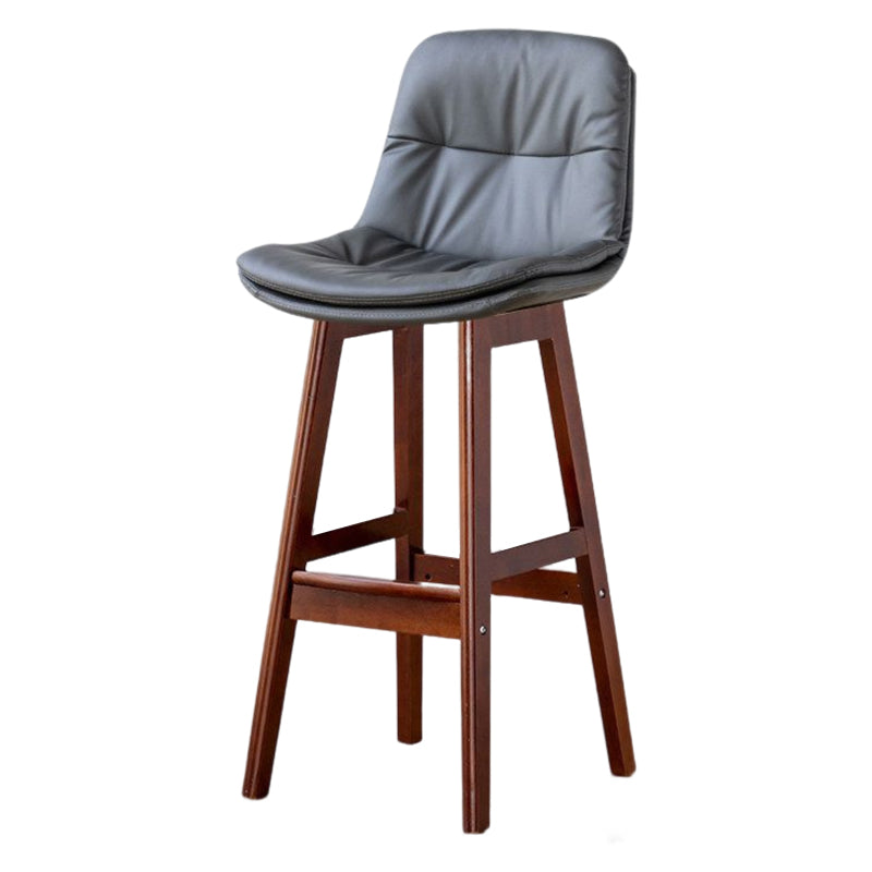 Tabouret de bar en cuir scandinave 27,95 '' tabouret à basse arrière bas