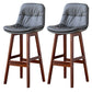 Tabouret de bar en cuir scandinave 27,95 '' tabouret à basse arrière bas