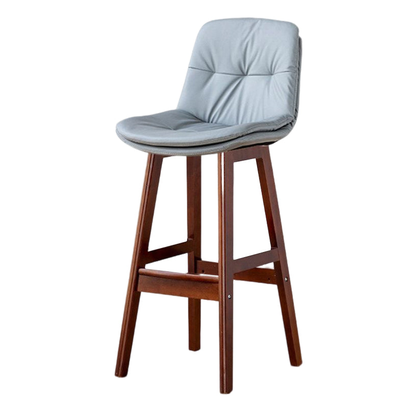Tabouret de bar en cuir scandinave 27,95 '' tabouret à basse arrière bas