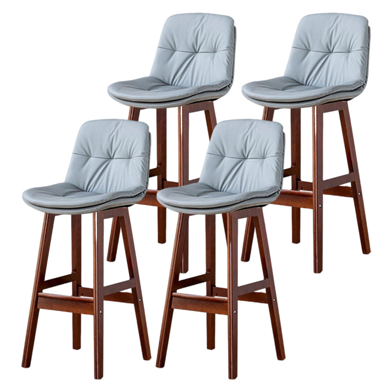 Tabouret de bar en cuir scandinave 27,95 '' tabouret à basse arrière bas