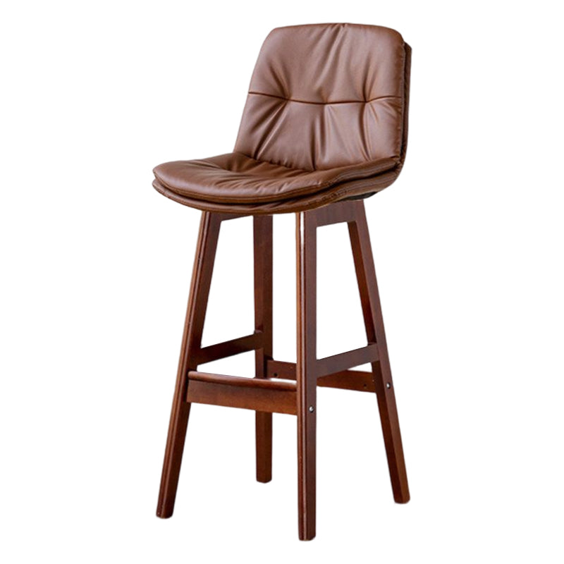 Tabouret de bar en cuir scandinave 27,95 '' tabouret à basse arrière bas