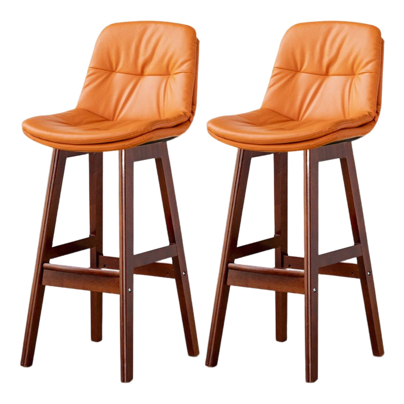 Tabouret de bar en cuir scandinave 27,95 '' tabouret à basse arrière bas