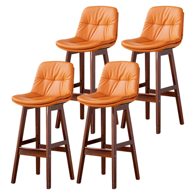 Tabouret de bar en cuir scandinave 27,95 '' tabouret à basse arrière bas