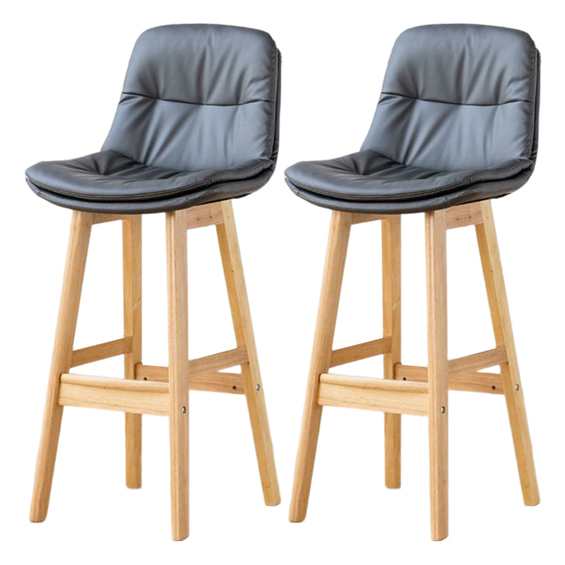 Tabouret de bar en cuir scandinave 27,95 '' tabouret à basse arrière bas