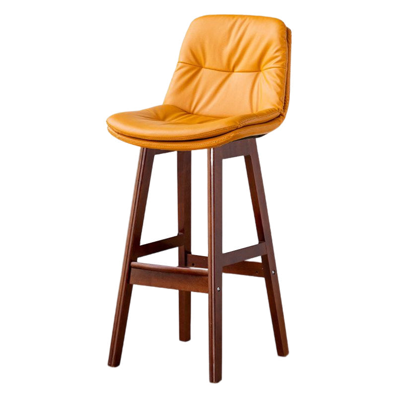Tabouret de bar en cuir scandinave 27,95 '' tabouret à basse arrière bas