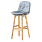 Tabouret de bar en cuir scandinave 27,95 '' tabouret à basse arrière bas