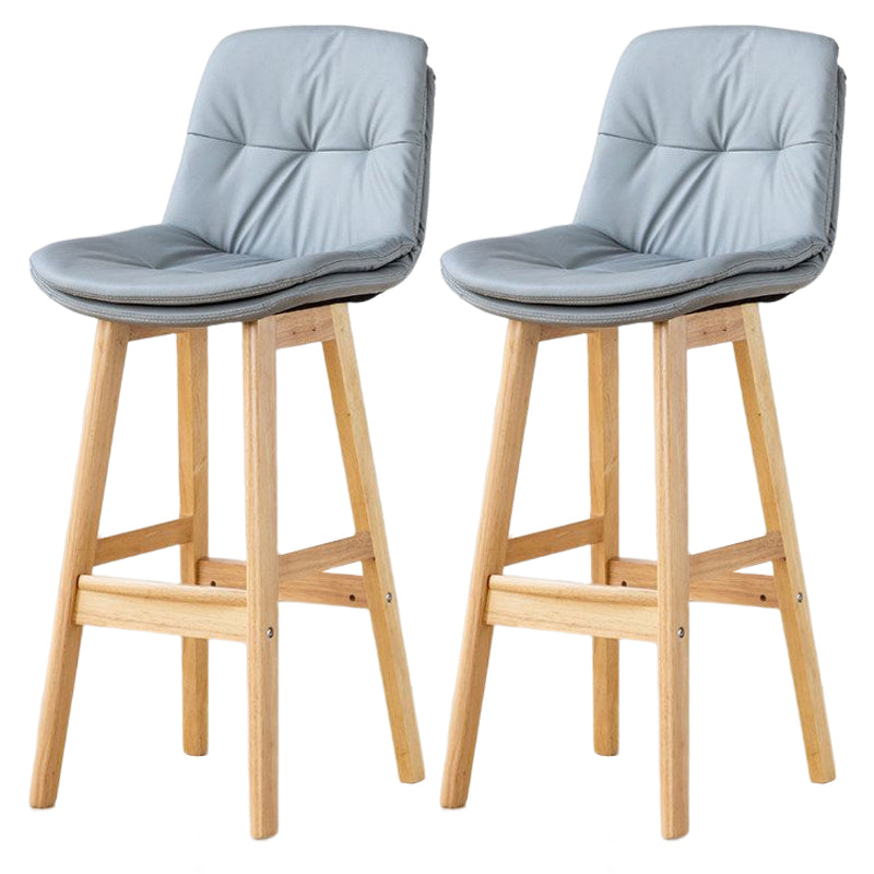 Tabouret de bar en cuir scandinave 27,95 '' tabouret à basse arrière bas