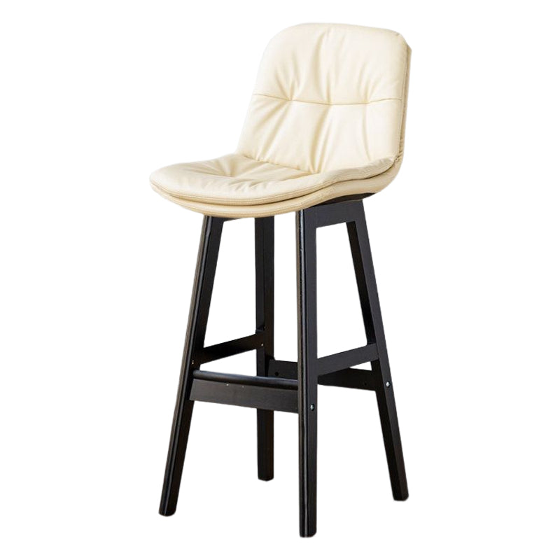 Tabouret de bar en cuir scandinave 27,95 '' tabouret à basse arrière bas