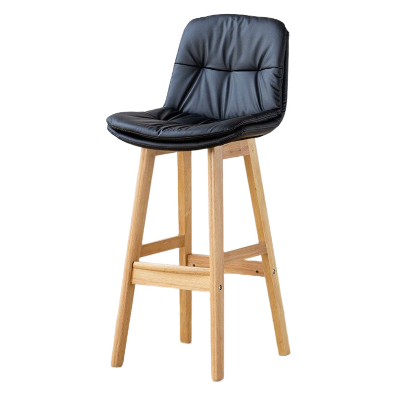 Tabouret de bar en cuir scandinave 27,95 '' tabouret à basse arrière bas