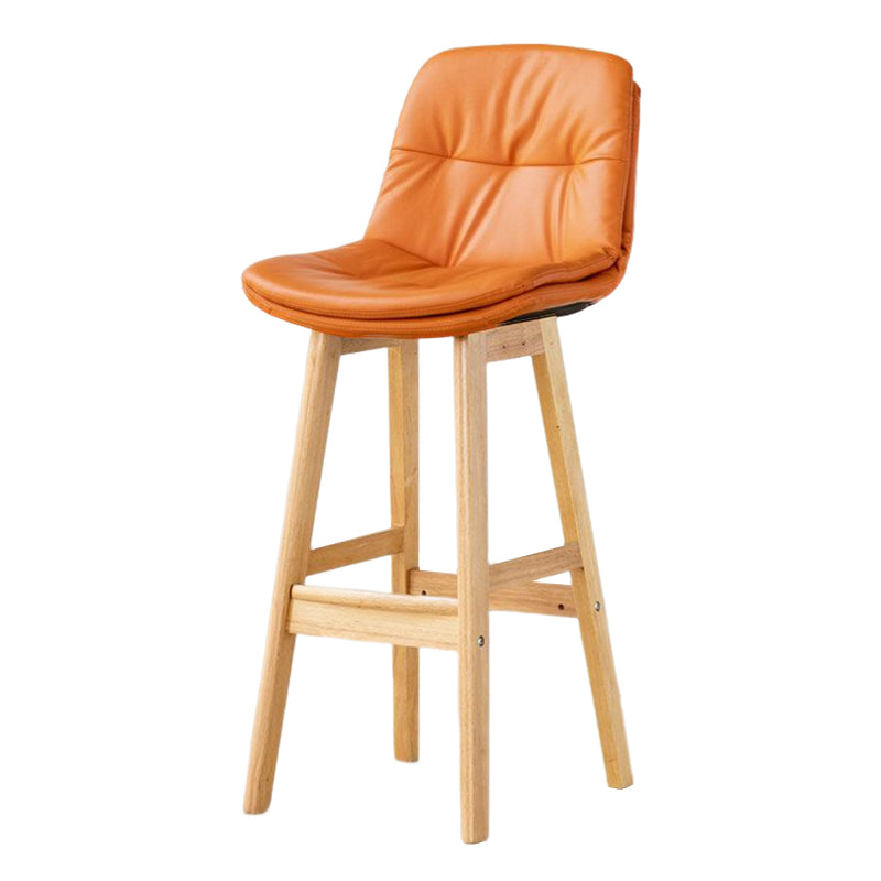 Tabouret de bar en cuir scandinave 27,95 '' tabouret à basse arrière bas