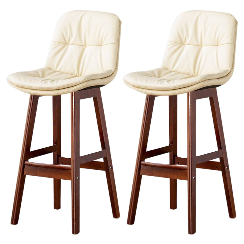 Tabouret de bar en cuir scandinave 27,95 '' tabouret à basse arrière bas