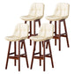 Tabouret de bar en cuir scandinave 27,95 '' tabouret à basse arrière bas
