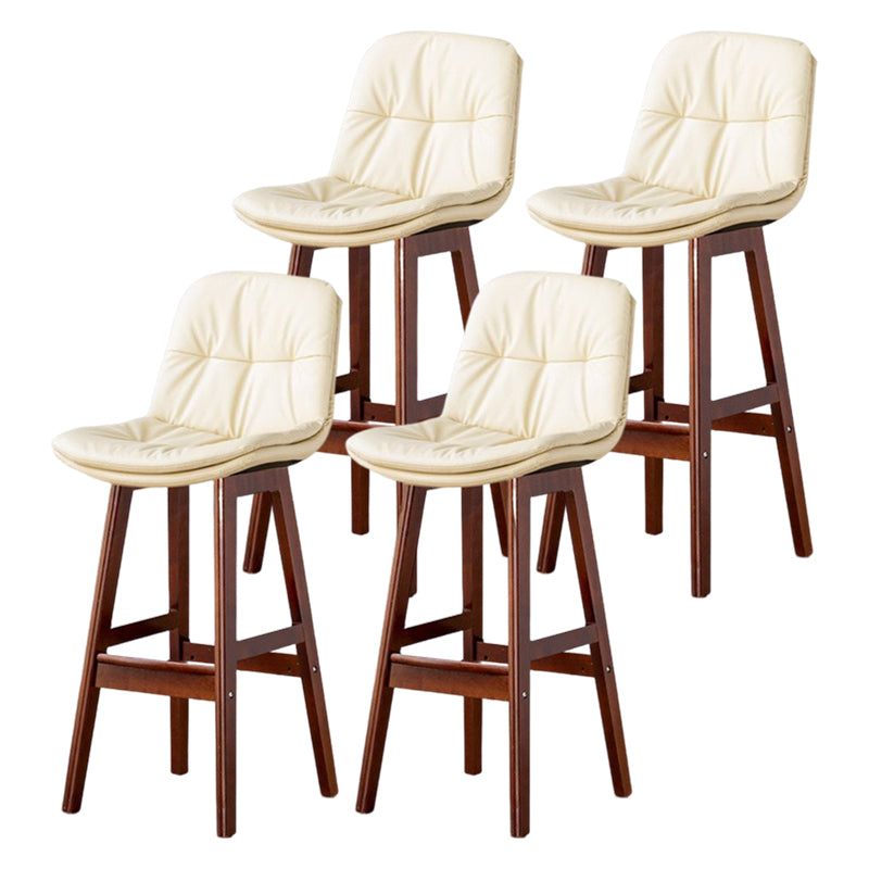 Tabouret de bar en cuir scandinave 27,95 '' tabouret à basse arrière bas