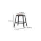 Industrial Leather Bar and Counter Stool Square Stool with 4 Legs Clearhalo 'Bar Furniture' 'Bar Stools' 'bar_stools' 'furn' 'furn_bar_stools' 'Furniture' 'Kitchen & Dining Furniture' 5207462