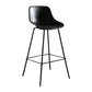 Industrial Style PU Leather Stools Square Low Back with Metal Legs for Bristol