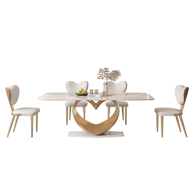 Luxury Sintered Stone Top Dining Set Rectangle 1/2/4/5/7/9 Pieces Dining Room Table Set