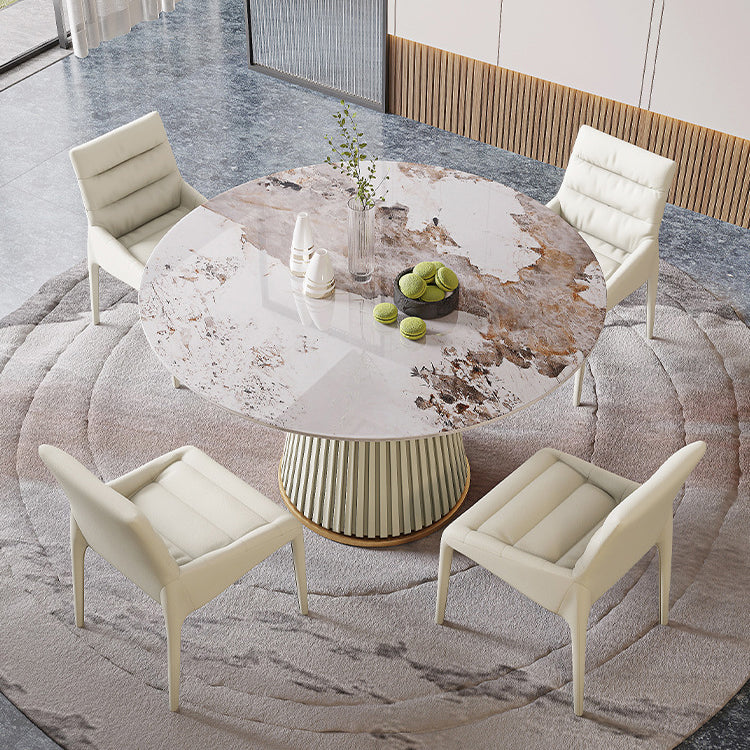 Glam Sintered Stone Dining Set 1/4/5/7 Pieces Dining Set for Dining Areas