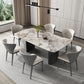 Modern Sintered Stone Dining Set Rectangle 1/2/5/7 Pieces Dining Area Table Set