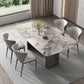 Modern Sintered Stone Dining Set Rectangle 1/2/5/7 Pieces Dining Area Table Set