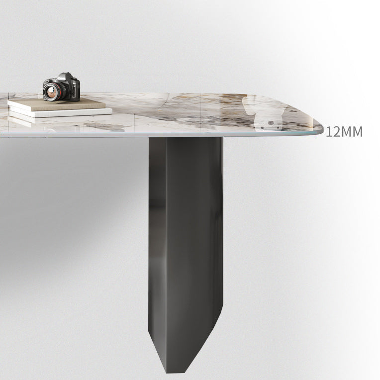 Modern Sintered Stone Dining Set Rectangle 1/2/5/7 Pieces Dining Area Table Set